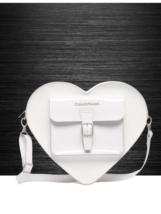 Dr. Martens Handbags - NWT Dr. Martens White Leather Heart Shaped Bag featuring the iconic heart